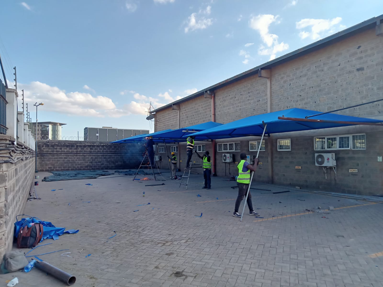 Bio Food Products Ltd - Multi Slot Commercial Car Port