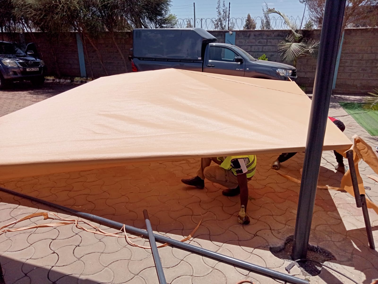 Ms. Vata - Pyramid Roof Car Shade & Pergola